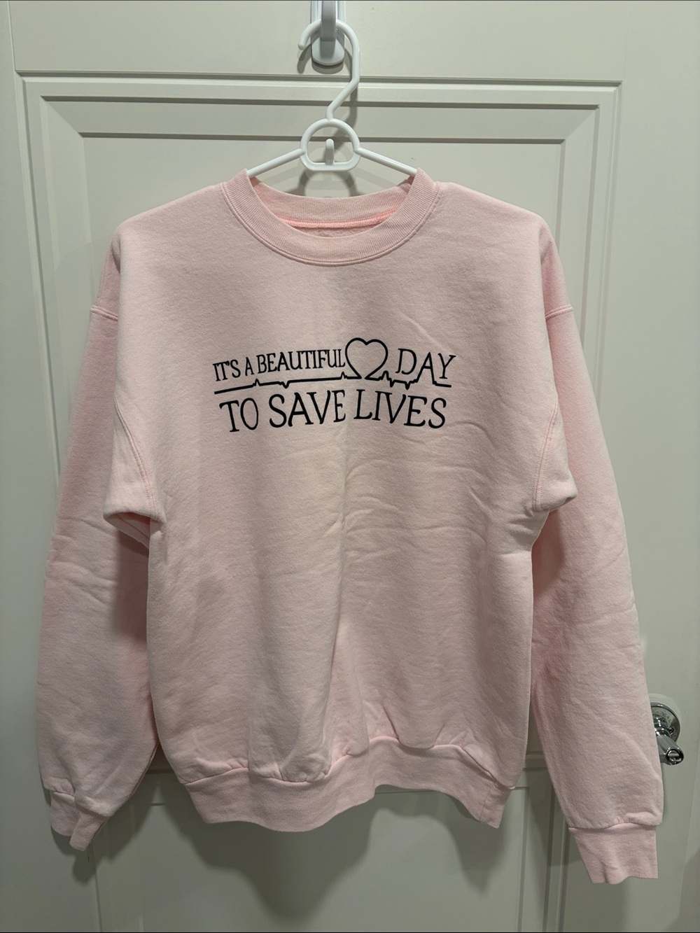 Grey’s Anatomy Pink Crewneck Sweatshirt, Medium